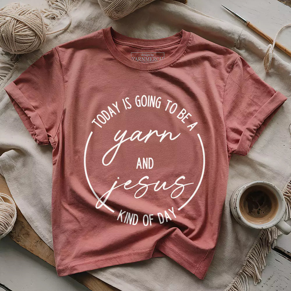 yarn jesus t shirt heather mauve