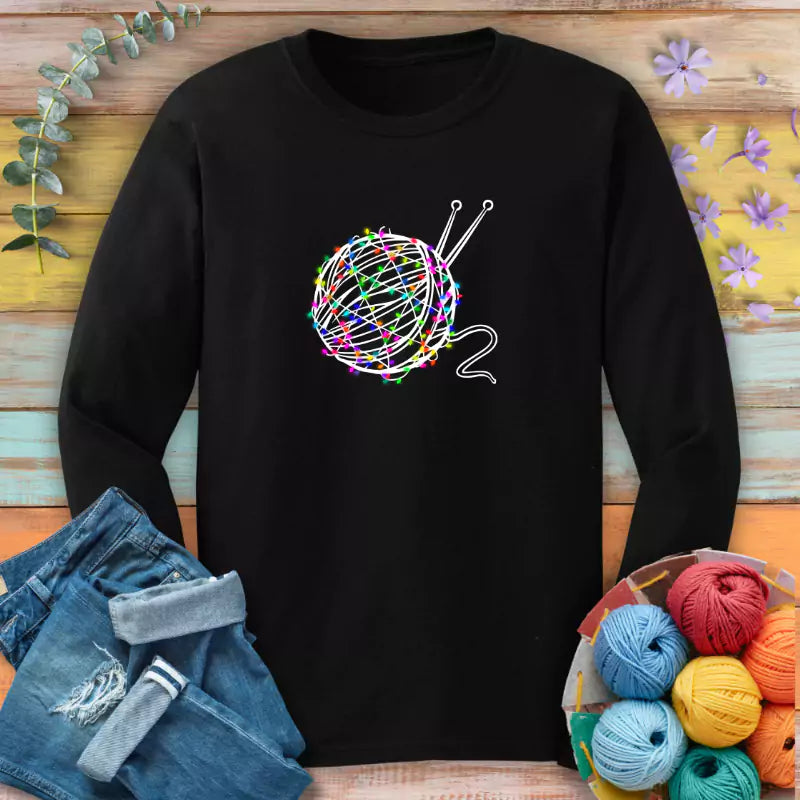 yarn lights long sleeve black