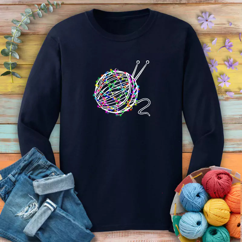 yarn lights long sleeve navy