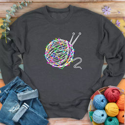 yarn lights sweatshirt dark heather