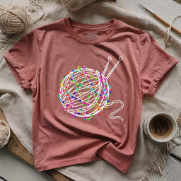 yarn lights t shirt heather mauve