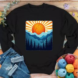 yarn sun sweatshirt black