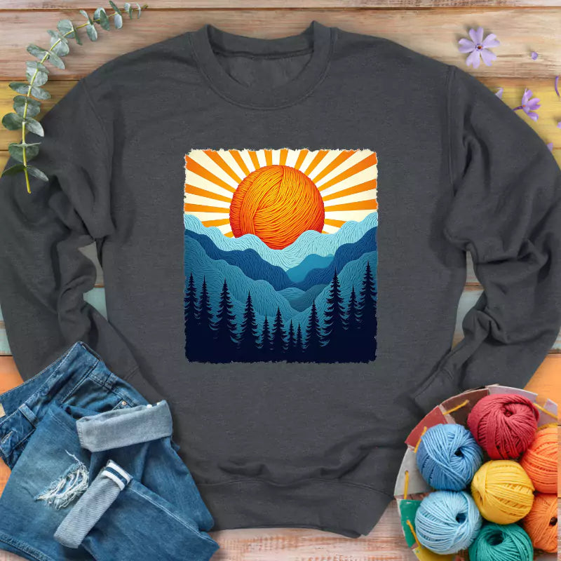 yarn sun sweatshirt dark heather