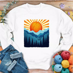 yarn sun sweatshirt white