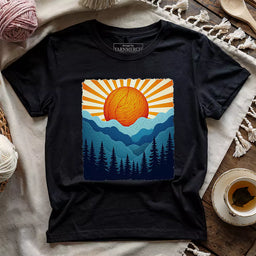 yarn sun t shirt black