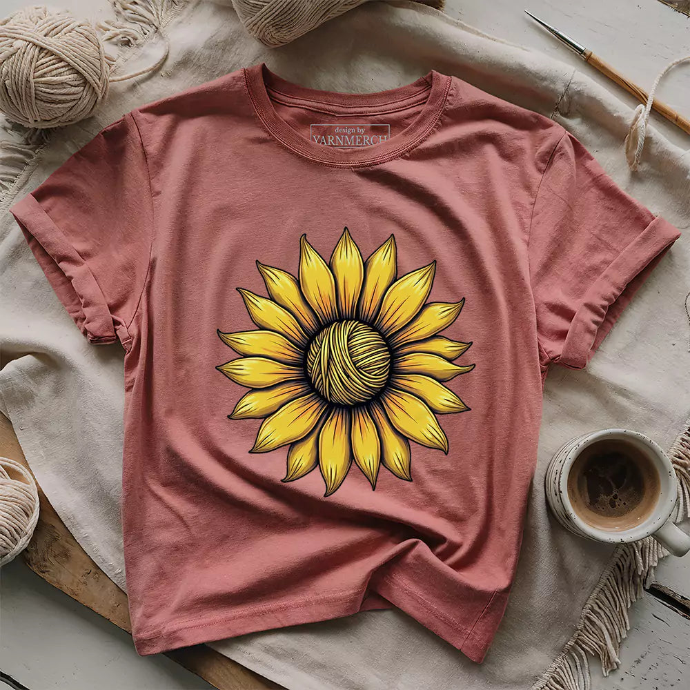 yarn sunflower t shirt heather mauve