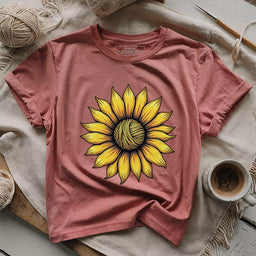 yarn sunflower t shirt heather mauve