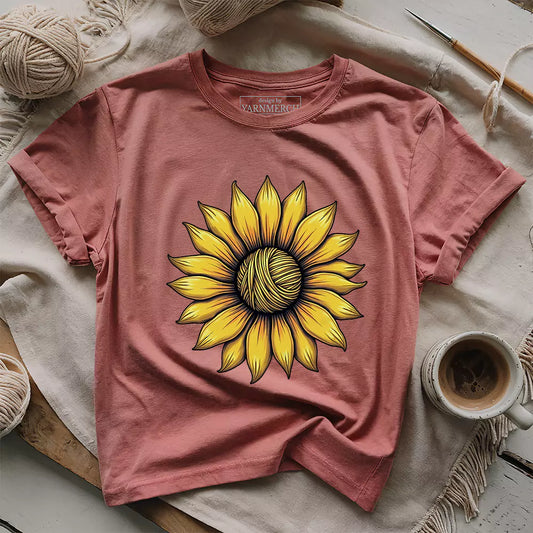 yarn sunflower t shirt heather mauve
