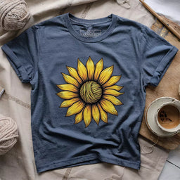yarn sunflower t shirt heather navy