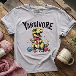 yarnivore crocheter t shirt athletic heather