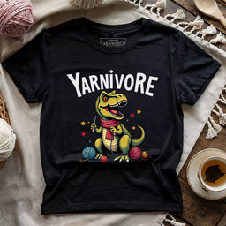 yarnivore crocheter t shirt black