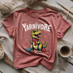 yarnivore crocheter t shirt heather mauve
