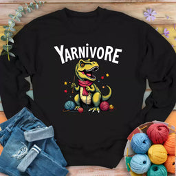 yarnivore knitter sweatshirt black