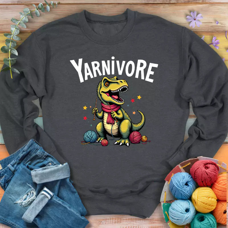 yarnivore knitter sweatshirt dark heather