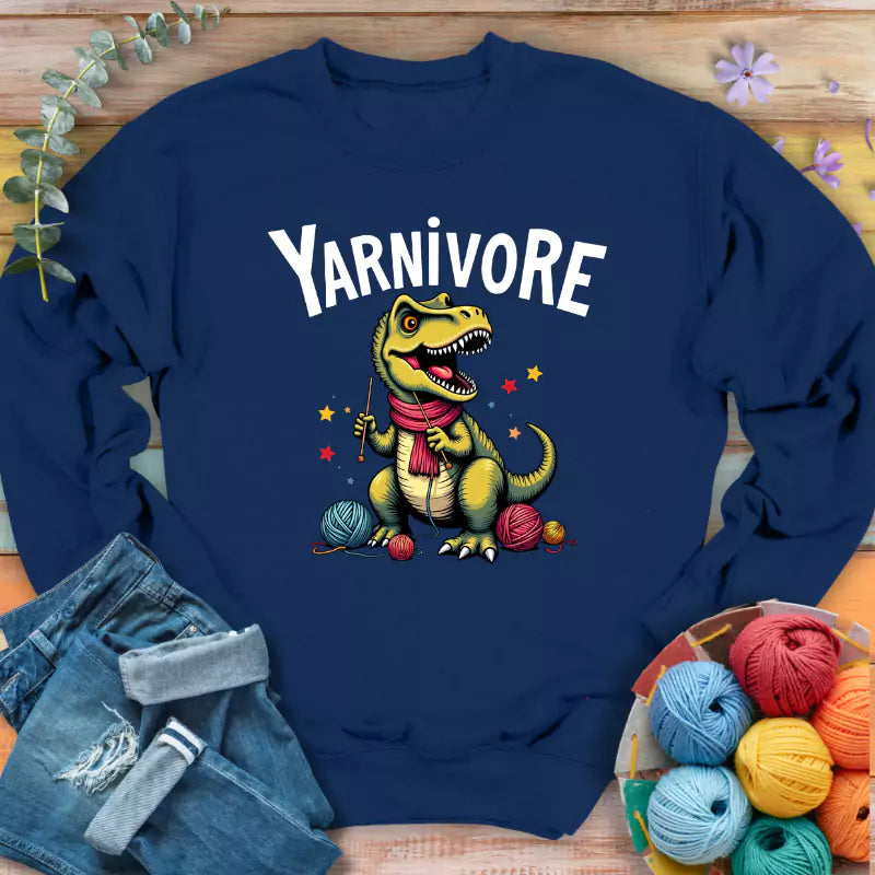yarnivore knitter sweatshirt navy
