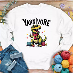 yarnivore knitter sweatshirt white